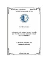 Luận văn thạc sĩ Luật học: Hoàn thiện pháp luật về kinh tế tư nhân đáp ứng yêu cầu phát triển bền vững ở Việt Nam hiện nay
