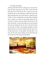 Tiểu Luận - Quản Trị Kinh Doanh Nhà Hàng - Đề Tài - Thiết Kế & Xây Dựng Thực Đơn Nhà Hàng  Golden Party