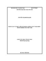 Luận văn thạc sĩ Luật học: Pháp luật và thực tiễn về phòng chống di cư trái phép - Kinh nghiệm cho Việt Nam