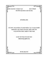 Luận văn thạc sĩ Luật học: Tổ chức, hoạt động của hệ thống các cơ quan hiến định độc lập ở một số nước trên thế giới và xu hướng phát triển ở Việt Nam