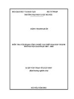 Luận văn thạc sĩ Luật học: Điều tra tội phạm công nghệ cao trên địa bàn thành phố Hà Nội giai đoạn 2015 - 2020