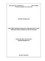 Luận văn thạc sĩ Luật học: Thực hiện hợp đồng khi hoàn cảnh thay đổi cơ bản theo quy định của Bộ luật Dân sự năm 2015