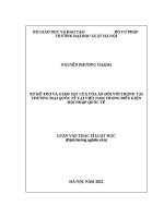 Luận văn thạc sĩ Luật học: Sự hỗ trợ và giám sát của Toà án đối với trọng tài thương mại quốc tế tại Việt Nam trong điều kiện hội nhập quốc tế