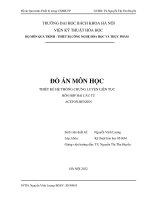Thiết kế hệ thống chưng luyện liên tục hỗn hợp hai cấu tử aceton benzen