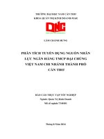 Phân tích tuyển dụng nguồn nhân lực ngân hàng tmcp đại chúng việt nam chi nhánh thành phố cần thơ