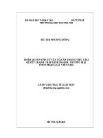 Luận văn thạc sĩ Luật học: Thẩm quyền dân sự của Toà án trong việc giải quyết tranh chấp kinh doanh, thương mại theo pháp luật Việt Nam