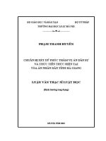 Luận văn thạc sĩ Luật học: Chuẩn bị xét xử phúc thẩm vụ án dân sự và thực tiễn thực hiện tại Toà án nhân dân tỉnh Hà Giang