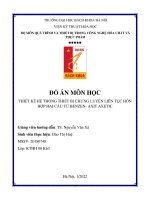 Thiết kế hệ thống thiết bị chưng luyện liên tục hỗn hợp hai cấu tử benzen  axit axetic