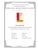 Thiết kế hệ thống thiết bị chưng luyện liên tục hỗn hợp hai cầu từ rượu etylic   nước