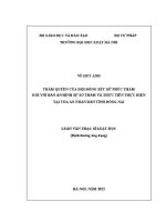 Luận văn thạc sĩ Luật học: Thẩm quyền của Hội đồng xét xử phúc thẩm đối với bản án hình sự sơ thẩm và thực tiễn thực hiện tại Toà án nhân dân tỉnh Đồng Nai