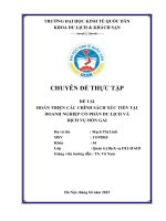 Chuyên đề thực tập: Hoàn thiện các chính sách xúc tiến tại doanh nghiệp Cổ phần Du lịch và Dịch vụ Hòn Gai