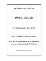 Đề tài sinh viên nghiên cứu khoa học: Đảm bảo an ninh con người của học sinh trong các trường học trên địa bàn thành phố Hà Nội hiện nay