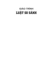 Giáo trình Luật So sánh - Trường Đại học Luật Hà Nội. Nguyễn Thị Ánh Vân chủ biên, Nguyễn Quốc Hoàn (Phần 1)