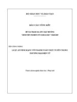 Đề tài sinh viên nghiên cứu khoa học: Luật An ninh mạng với thanh toán trực tuyến trong thương mại điện tử