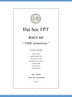 Đại học fpt báo cáo time mastermize