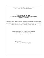 Đề tài sinh viên nghiên cứu khoa học: Trách nhiệm bồi thường do thực phẩm không đảm bảo gây thiệt hại cho người tiêu dùng Việt Nam hiện nay. Một số vấn đề lý luận và thực tiễn pháp luật Việt Nam