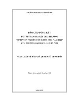 Đề tài sinh viên nghiên cứu khoa học: Pháp luật về đấu giá quyền sử dụng đất