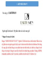 Tiểu Luận - Kinh Doanh Quốc Tế  - Đề Tài  Earthman Mỹ Phẩm Chăm Sóc Da Cho Nam Giới