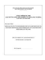 Đề tài sinh viên nghiên cứu khoa học: Pháp luật về xử lý tài sản đảm bảo tiền vay là bất động sản của ngân hàng thương mại. Kinh nghiệm quốc tế và giải pháp hoàn thiện pháp luật Việt Nam