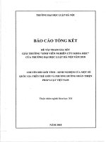 Đề tài sinh viên nghiên cứu khoa học: Chuyển đổi giới tính – Kinh nghiệm của một số quốc gia trên thế giới và phương pháp hoàn thiện pháp luật Việt Nam