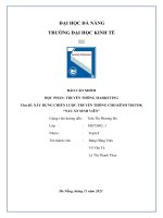 Chủ đề xây dựng chiến lược truyền thông cho kênh tiktok nấu ăn sinh viên