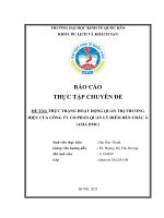 Chuyên đề thực tập: Thực trạng hoạt động quản trị thương hiệu của công ty cổ phần quản lý điểm đến Châu Á (Asia DMC)