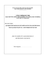 Đề tài sinh viên nghiên cứu khoa học: Quy định về kết hợp dân sự giữa những người cùng giới tính trong pháp luật một số quốc gia - Kinh nghiệm cho Việt Nam