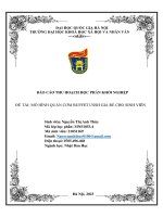 BÁO CÁO THU HOẠCH HỌC PHẦN KHỞI NGHIỆP ĐỀ TÀI MÔ HÌNH QUÁN CƠM BUFFET USSH GIẢ RẺ CHO SINH VIÊN