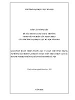 Đề tài sinh viên nghiên cứu khoa học: Giải pháp hoàn thiện pháp luật và hạn chế tình trạng nợ đóng bảo hiểm xã hội từ thực tiễn thực hiện tại các doanh nghiệp trên địa bàn thành phố Hà Nội