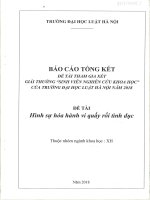 Đề tài sinh viên nghiên cứu khoa học: Hình sự hoá hành vi quấy rối tình dục