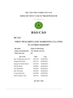 Quản trị marketing báo cáo đề tài “phân tích chiến lược marketing của công ty cổ phần kinh đô
