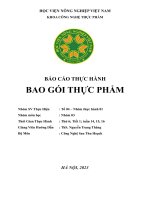 Báo cáo thực hành bao gói thực phẩm