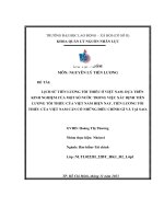 LỊCH SỬ TIỀN LƯƠNG TỐI THIỂU Ở VIỆT NAM DỰA TRÊNKINH NGHIỆM CỦA MỘT SỐ NƯỚC TRONG VIỆC XÁC ĐỊNH TIỀN LƯƠNG TỐI THIỂU CỦA VIỆT NAM HIỆN NAY