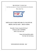 Những quan niệm tiến bộ của nguyễn du trong truyện kiều – hoàn chỉnh