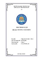 Thảo luận đề tài chương 5  bảo hiểm