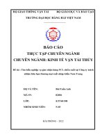 Đề tài  tìm hiểu nghiệp vụ giao nhận hàng fcl chiều xuất tại công ty trách nhiệm hữu hạn thƣơng mại xuất nhập khẩu nam trang