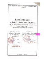 Báo cáo đề xuất cấp giấy phép môi trường của dự án đầu tư “Xây mới Trạm Y tế phường Kim Giang, quận Thanh Xuân”