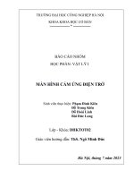 Báo cáo nhóm học phần vật lý i màn hình cảm ứng điện trở