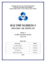 Bài thí nghiệm 3 môn học hệ thống số  thiết kế, mô phỏng và hoàn thiện d flip flop bằng cách sử dụng j k flip flop (cho phép sử dụng các cổng logic khác nếu cần thiết)