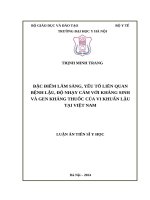 Đặc điểm lâm sàng, yếu tố liên quan bệnh lậu, độ nhạy cảm với kháng sinh và gen kháng thuốc của vi khuẩn lậu tại Việt Nam