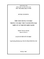 Thể chân dung văn học trong văn học Việt Nam đương đại nhìn từ lý thuyết diễn ngôn