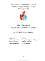 Báo cáo nhóm thực hành tâm lý học lao động đề tài khả năng làm việc