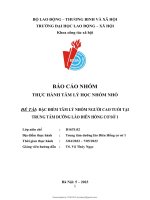 Báo cáo nhóm thực hành tâm lý học nhóm nhỏ đề tài đặc điểm tâm lý nhóm người cao tuổi tại trung tâm dưỡng lão diên hồng cơ sở 1