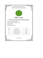 Tiểu luận kế toán mua hàng theo phương thức gửi hàng