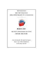 Báo cáo chính trị học đại cương chủ đề nhà nước