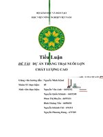 Tiểu luận dự án trang trại nuôi lợn chất lượng cao