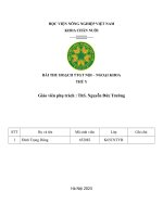 Bài thu hoạch ttgt nội ngoại khoa thú y trung tâm huấn luyện chó nghiệp vụ