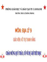 Giáo án thi tự chọn địa lí 9   bài 38 hoan chinh