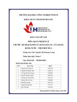 CHỦ ĐỀ: KẾ HOẠCH MỞ CỬA HÀNG BÁN LẺ CỬA HÀNG BÁNH, NƯỚC TIỆM BỐN MÙA