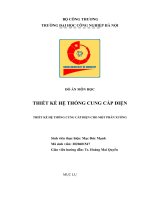 Đồ án môn học thiết kế hệ thống cung cấp điện thiết kế hệ thống cung cấp điện cho một phân xưởng